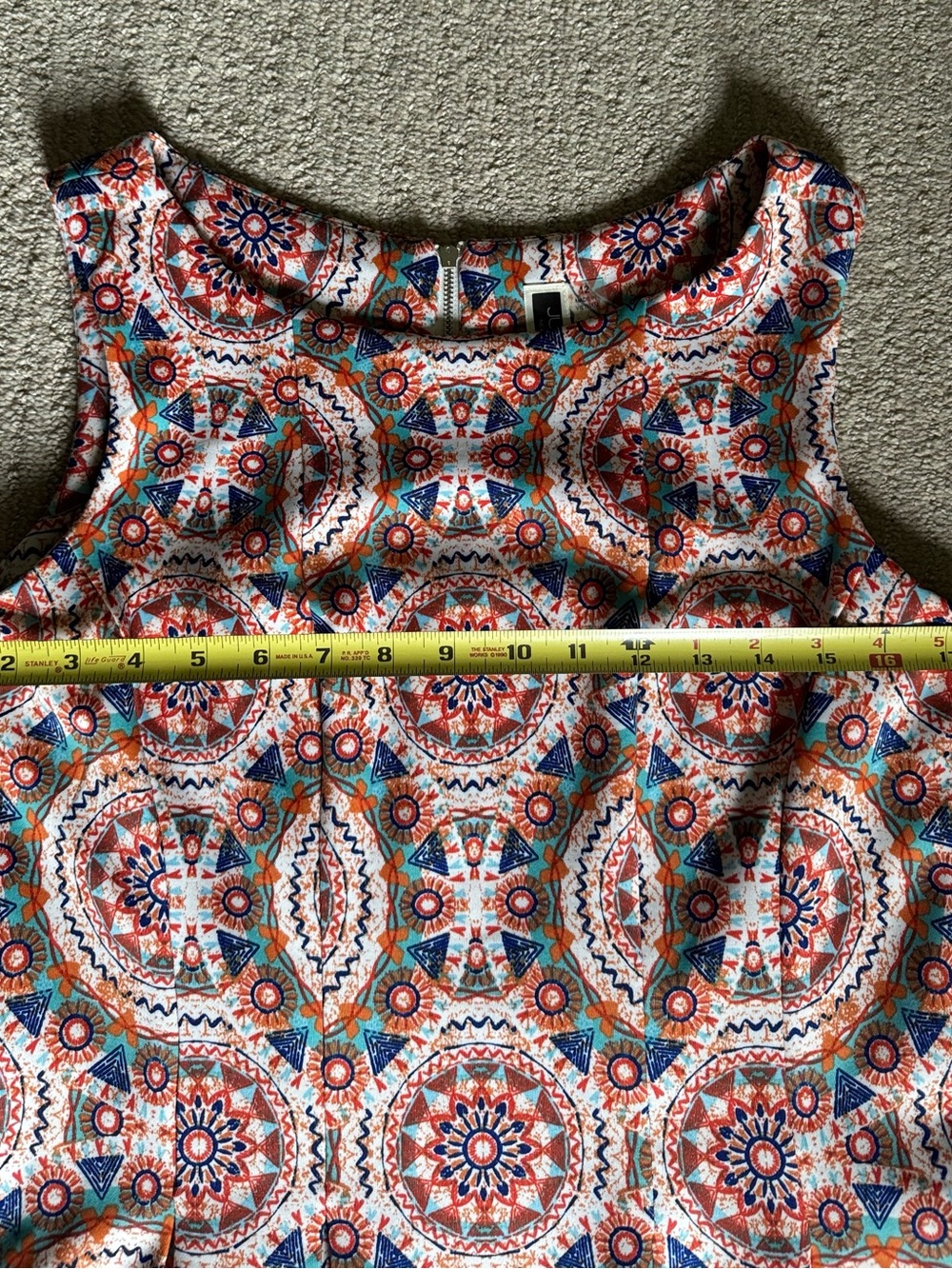 Julian Taylor Sleeveless Medallion Print Fit-and-Flare Dress - Multicolor Sz 12 - Picture 2 of 14